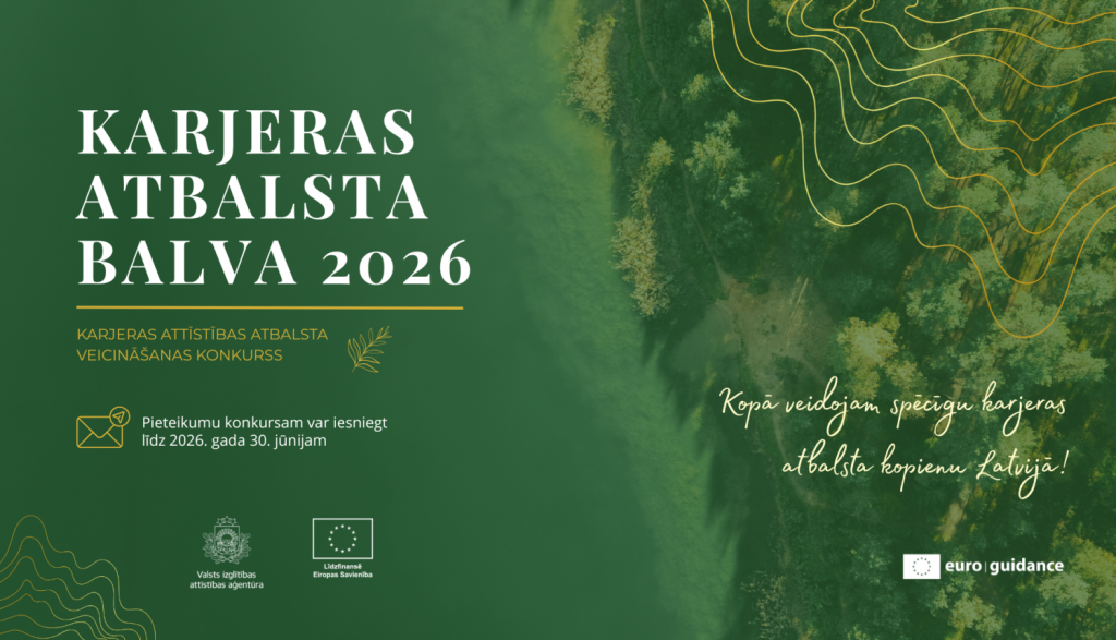 Izsludināts karjeras attīstības atbalsta veicināšanas konkurss “Karjeras atbalsta balva – 2026”: piesakiet savus labākos veikumus!