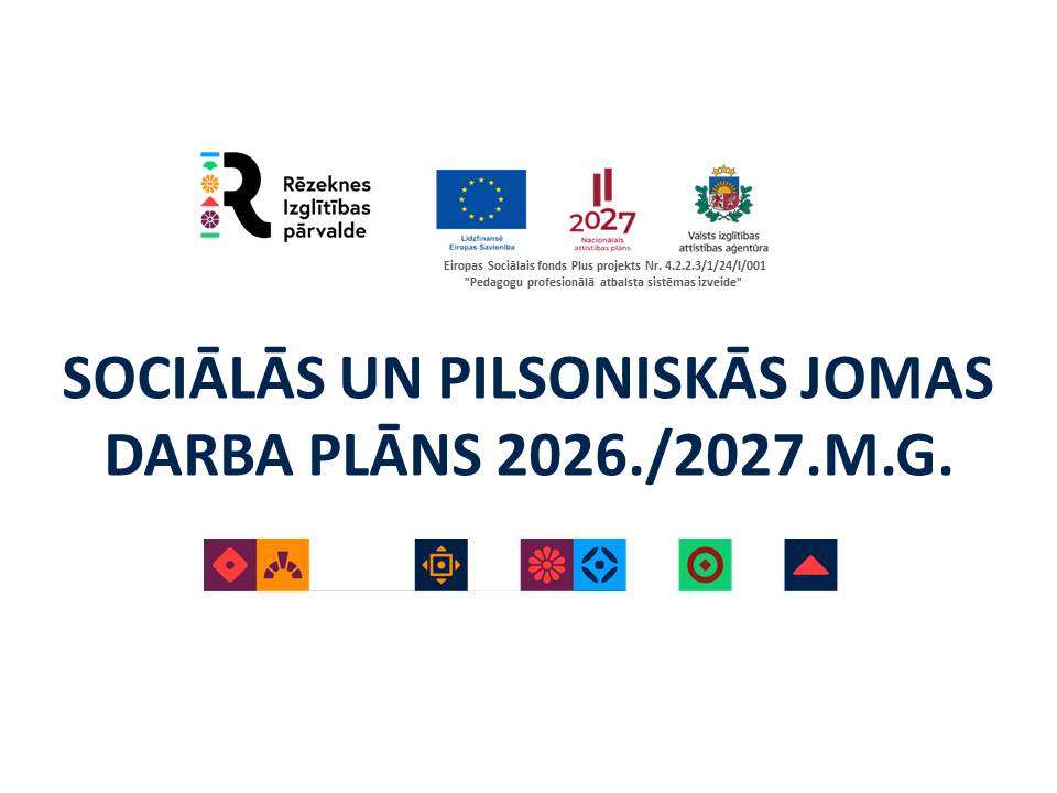 RĒZEKNES VALSTSPILSĒTAS PAŠVALDĪBAS CENTRĀLĀS ADMINISTRĀCIJAS IZGLĪTĪBAS PĀRVALDES SOCIĀLĀS UN PILSONISKĀS MĀCĪBU JOMAS DARBA PLĀNS 2026./2027.M.G.